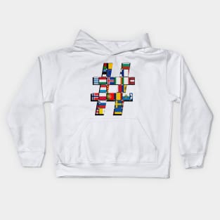 Hashtag Flag - Many Flags - Design One Kids Hoodie